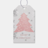 ピンクフェスティバルクリスマスツリーギフトラベル ギフトタグ (正面)