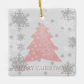 ピンクフェスティバルクリスマスツリーセラミックオーナメント セラミックオーナメント (正面)