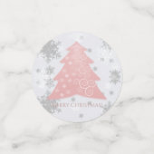 ピンクフェスティバルクリスマスツリーテーブル紙吹雪 コンフェッティ (スモール正面)