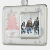 ピンクフェスティバルクリスマスツリーフレームオーナメント シルバープレートフレームオーナメント (左)
