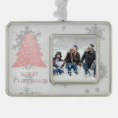 ピンクフェスティバルクリスマスツリーフレームオーナメント シルバープレートフレームオーナメント (正面)