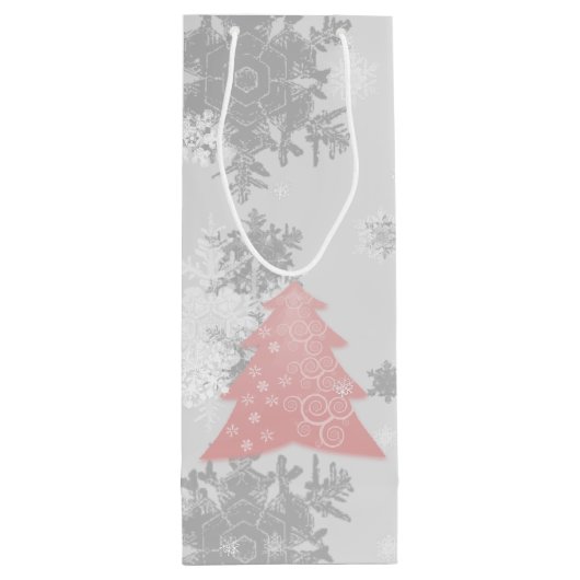 ピンクフェスティバルクリスマスツリーワイン抱き枕 ワインギフトバッグ (裏面)