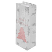 ピンクフェスティバルクリスマスツリーワイン抱き枕 ワインギフトバッグ (正面アングル)