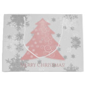 ピンクフェスティバルクリスマスツリー抱き枕 ラージペーパーバッグ (正面)