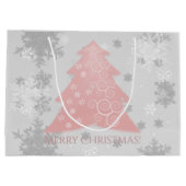 ピンクフェスティバルクリスマスツリー抱き枕 ラージペーパーバッグ (裏面)