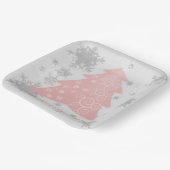 ピンクフェスティバルクリスマスツリー紙プレート ペーパープレート (傾斜あり)