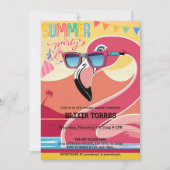 ピンクフェスティバルフラミンゴサマーパーティー 招待状 (正面)
