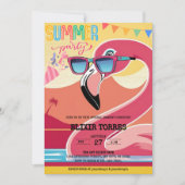 ピンクフェスティバルフラミンゴサマーパーティー 招待状 (正面)