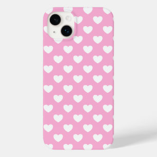 ピンクフェミニンと白のハートiPhoneカバー Case-Mate iPhone 14 Plusケース