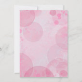 ピンクフェミニンと金ゴールドエッフェルタワーパリスイート16 招待状 (裏面)