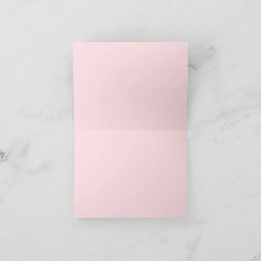 ピンクフェミニンと黒のヒョウ柄 ノートカード (内部)