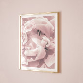 ピンクフェミニンのクローズアップ花写真ウォールアート ポスター