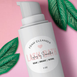 ピンクフェミニンのスクリプトロゴラッシュ拡張機能のクリーナー ラウンドシール