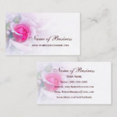 ピンクフェミニンのバラの花のエレガントフローラ 名刺 (正面/裏面)