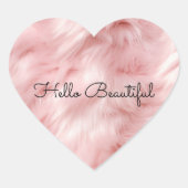 ピンクフェミニンのフフェイクァー ハートシール (正面)