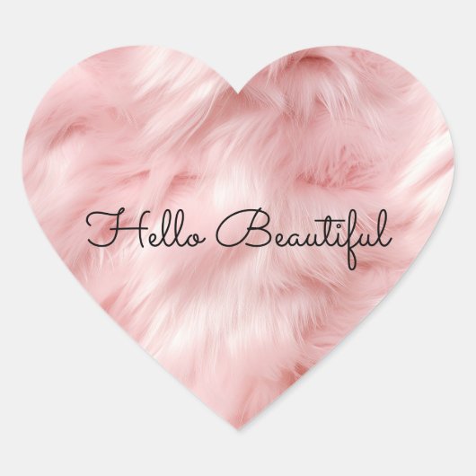 ピンクフェミニンのフフェイクァー ハートシール (正面)