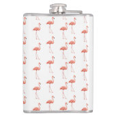 ピンクフェミニンのフラミンゴ模様 フラスク (裏面)