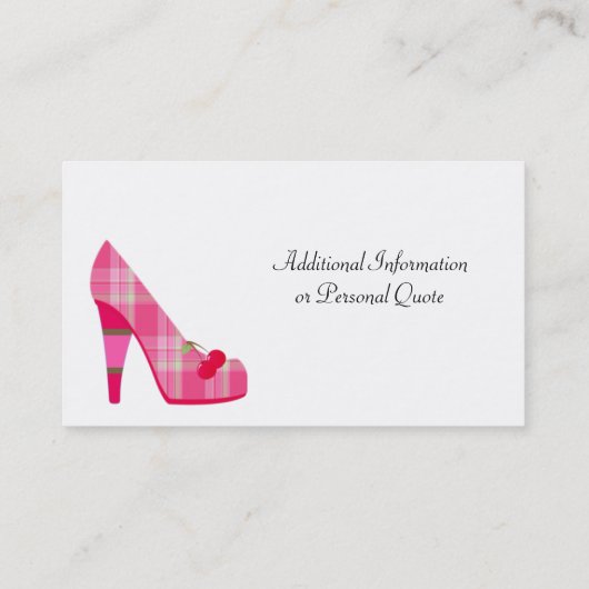 ピンクフェミニンのプレイドの名刺 名刺 (裏面)