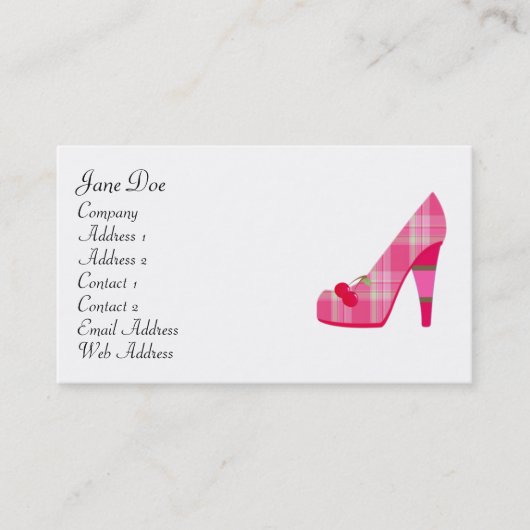 ピンクフェミニンのプレイドの名刺 名刺 (正面)