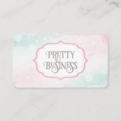 ピンクフェミニンの水彩名刺 名刺 (裏面)