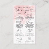 ピンクフェミニンの水色歯のホワイトニングアフターケア 名刺 (正面)