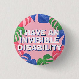 ピンクフェミニンの熱帯離れ国の不可視の無効化 缶バッジ