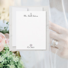 ピンクフェミニンの美学フローラモノグラム ノートカード