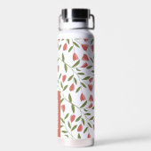 ピンクフェミニンの花のフローラつる植物 ウォーターボトル (背面)