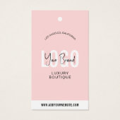 ピンクフェミニンの衣料品ラベルブティックつるラベル (正面)
