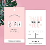 ピンクフェミニンの衣料品ラベルブティックつるラベル