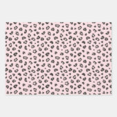 ピンクフェミニンアニマルプリント ラッピングペーパーシート (正面)
