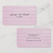 ピンクフェミニンウォールミニマルプロフェッショナルプレーン 名刺 (正面/裏面)