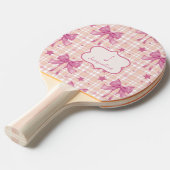 ピンクフェミニンコケット弓 卓球ラケット (正面アングル)