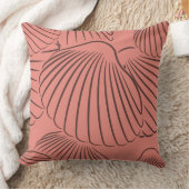 ピンクフェミニンシーシェルパターン装飾用クッション クッション (ブランケット)