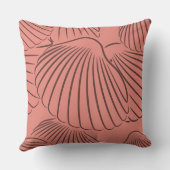 ピンクフェミニンシーシェルパターン装飾用クッション クッション (裏面)