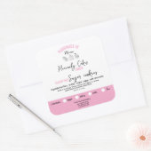 ピンクフェミニンチョコレートクッキーの成分ラベル スクエアシール (封筒)