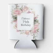 ピンクフェミニンフローラ75誕生日 缶クーラー (正面)