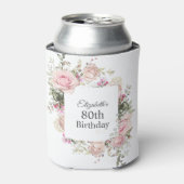 ピンクフェミニンフローラ80誕生日 缶クーラー (缶正面)