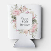 ピンクフェミニンフローラ80誕生日 缶クーラー (裏面)