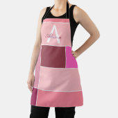 ピンクフェミニンモダンモノグラム エプロン (インサイチュ)