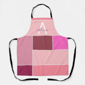 ピンクフェミニンモダンモノグラム エプロン (正面)
