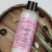 ピンクフェミニンモダン4 OZコスメティックボトルラベル 長方形シール