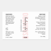 ピンクフェミニンラッシュシャンプーモダンパーラップ 長方形シール (正面)