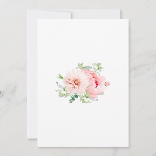 ピンクフェミニンローズフローラ70thバースデーパーティー 招待状 (裏面)