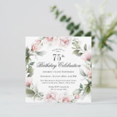 ピンクフェミニンローズ75thバースデーパーティー 招待状 (スタンド正面)