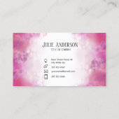 ピンクフェミニン大理石浮きインク名刺 名刺 (裏面)