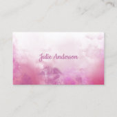 ピンクフェミニン大理石浮きインク名刺 名刺 (正面)