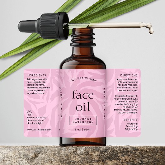 ピンクフェミニン2 OZモダンコスメティックボトルラベル ラベル