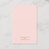 ピンクフェミニン+クレイのアーチイヤリングディスプレイ 名刺 (裏面)