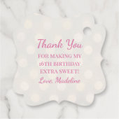 ピンクフォイルおよび金ゴールド《写真》ぼけ味きらめく フェイバータグ (裏面)